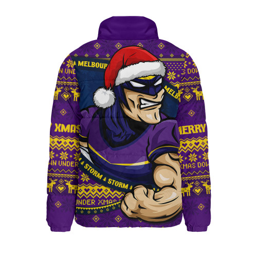 Melbourne Storm Padded Jacket Ugly Knit Style For Christmas Game Fans