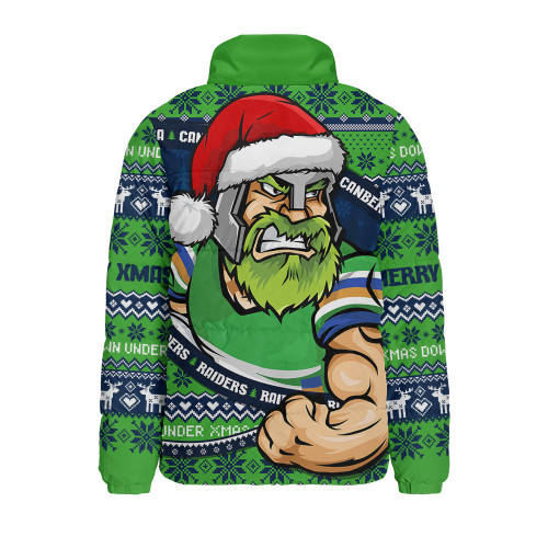Canberra Raiders Padded Jacket Ugly Knit Style For Christmas Game Fans