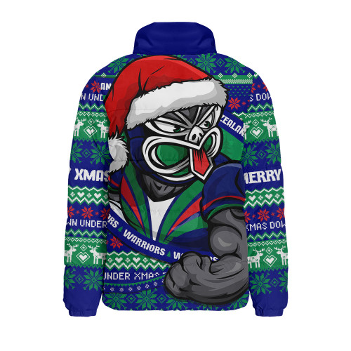 New Zealand Warriors Padded Jacket Ugly Knit Style For Christmas Game Fans