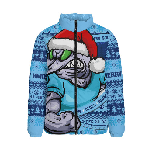 New South Wales Blues Padded Jacket Ugly Knit Style For Christmas Game Fans