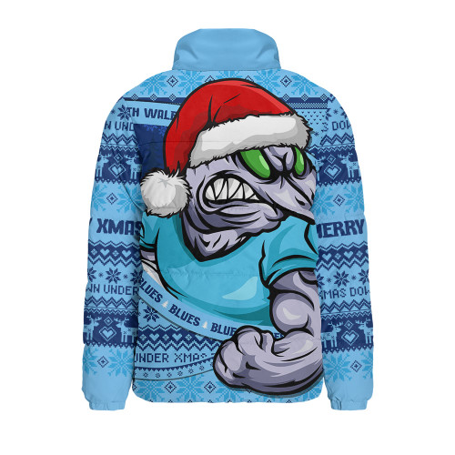 New South Wales Blues Padded Jacket Ugly Knit Style For Christmas Game Fans