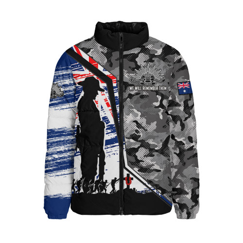 Australia Padded Jacket Remembrance Day Heroic Soldier Legacy