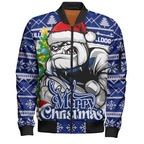 Canterbury-Bankstown Bulldogs Bomber Jacket Merry Christmas Game Day Knit Style Team Edition