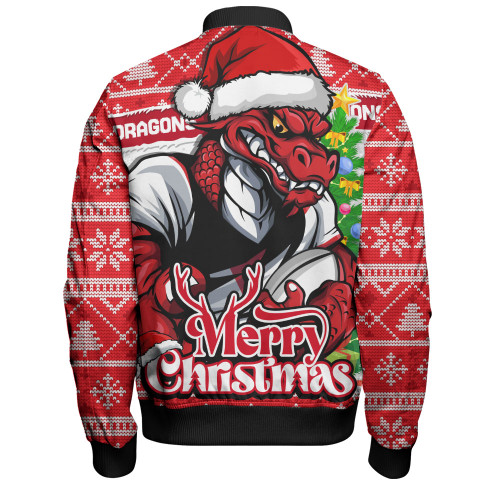 St. George Illawarra Dragons Bomber Jacket Merry Christmas Game Day Knit Style Team Edition St. George Illawarra Dragons Bomber Jacket Merry Christmas Game Day Knit Style Team Edition