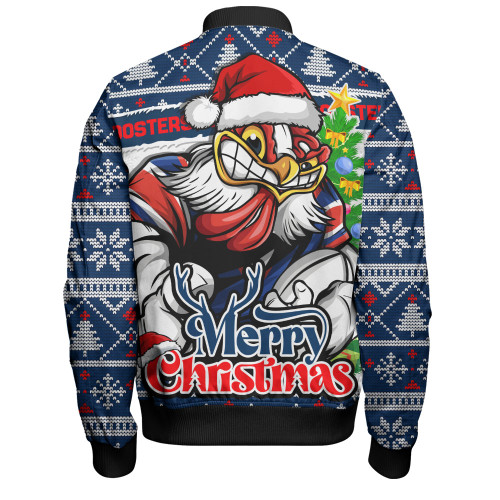 Sydney Roosters Bomber Jacket Merry Christmas Game Day Knit Style Team Edition Sydney Roosters Bomber Jacket Merry Christmas Game Day Knit Style Team Edition