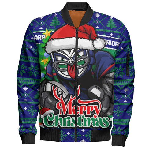 New Zealand Warriors Bomber Jacket Merry Christmas Game Day Knit Style Team Edition