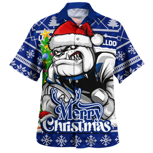Canterbury-Bankstown Bulldogs Hawaiian Shirt Merry Christmas Game Day Knit Style Team Edition