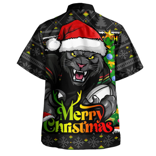 Penrith Panthers Hawaiian Shirt Merry Christmas Game Day Knit Style Team Edition