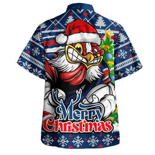 Sydney Roosters Hawaiian Shirt Merry Christmas Game Day Knit Style Team Edition