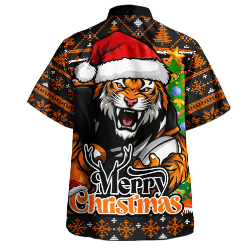 Wests Tigers Hawaiian Shirt Merry Christmas Game Day Knit Style Team Edition