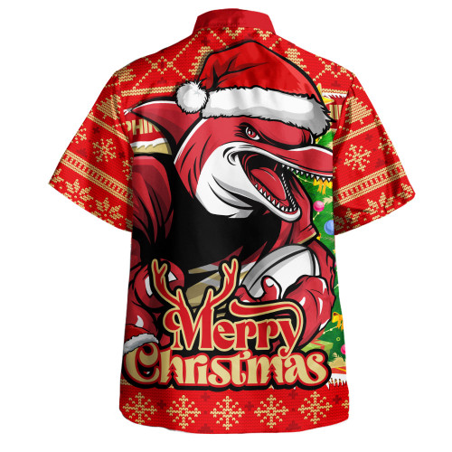 Redcliffe Dolphins Hawaiian Shirt Merry Christmas Game Day Knit Style Team Edition