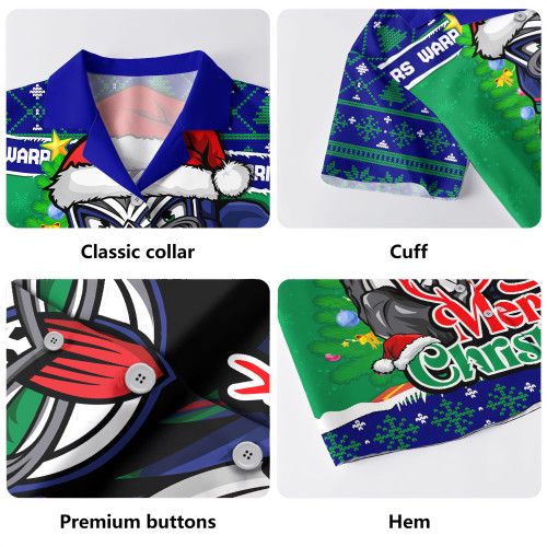 New Zealand Warriors Hawaiian Shirt Merry Christmas Game Day Knit Style Team Edition