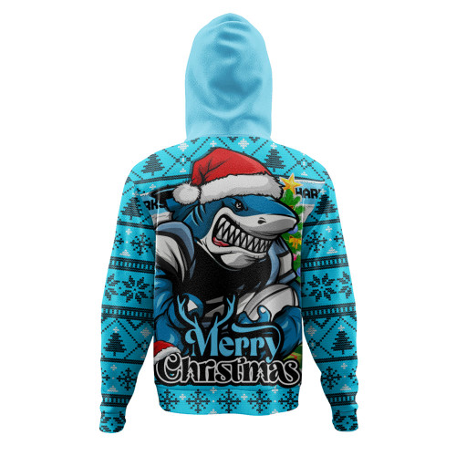 Cronulla-Sutherland Sharks Hoodie Merry Christmas Game Day Knit Style Team Edition Cronulla-Sutherland Sharks Hoodie Merry Christmas Game Day Knit Style Team Edition
