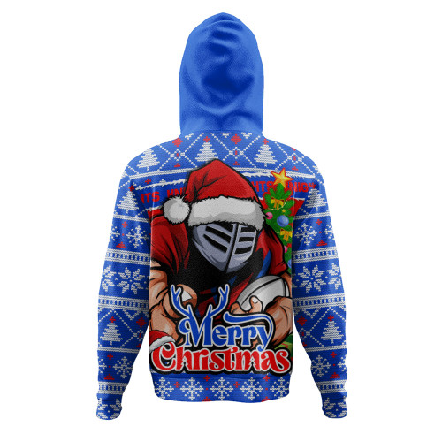 Newcastle Knights Hoodie Merry Christmas Game Day Knit Style Team Edition