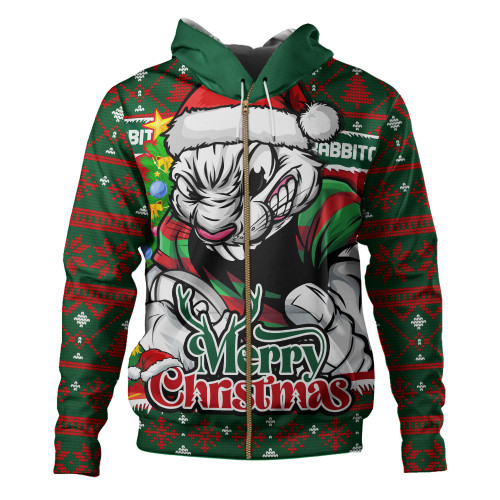 South Sydney Rabbitohs Hoodie Merry Christmas Game Day Knit Style Team Edition South Sydney Rabbitohs Hoodie Merry Christmas Game Day Knit Style Team Edition