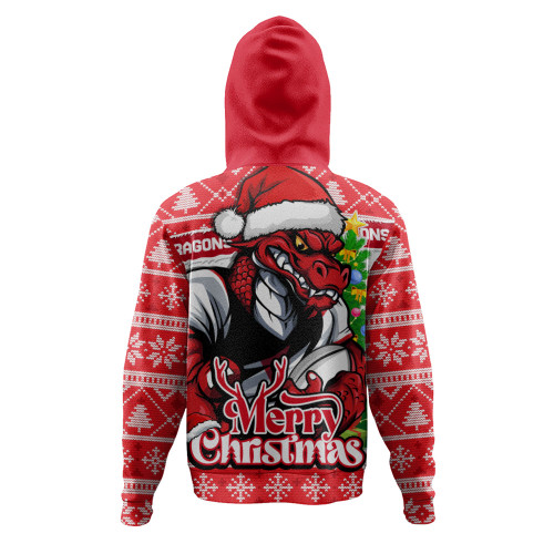 St. George Illawarra Dragons Hoodie Merry Christmas Game Day Knit Style Team Edition St. George Illawarra Dragons Hoodie Merry Christmas Game Day Knit Style Team Edition