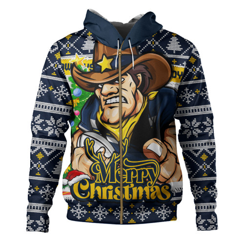 North Queensland Cowboys Hoodie Merry Christmas Game Day Knit Style Team Edition