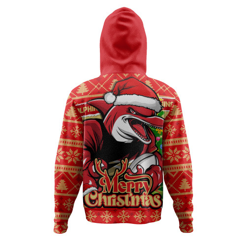 Redcliffe Dolphins Hoodie Merry Christmas Game Day Knit Style Team Edition