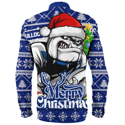 Canterbury-Bankstown Bulldogs Long Sleeve Shirt Merry Christmas Game Day Knit Style Team Edition