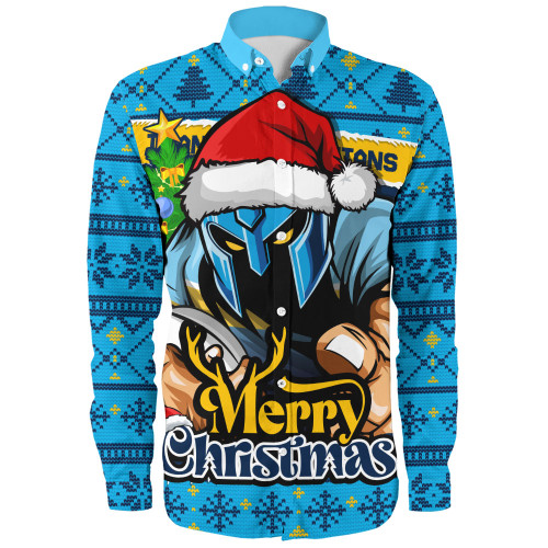 Gold Coast Titans Long Sleeve Shirt Merry Christmas Game Day Knit Style Team Edition