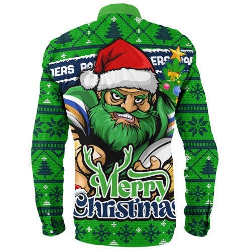 Canberra Raiders Long Sleeve Shirt Merry Christmas Game Day Knit Style Team Edition