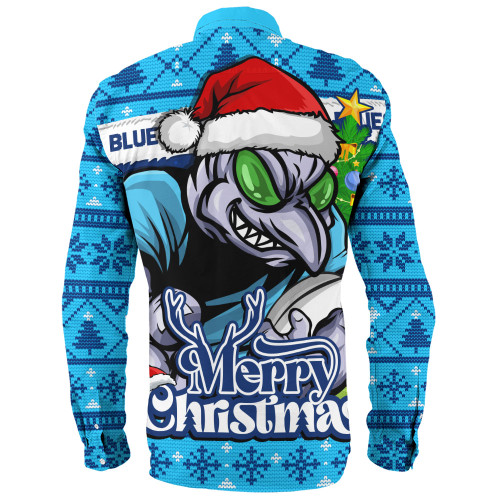 New South Wales Blues Long Sleeve Shirt Merry Christmas Game Day Knit Style Team Edition