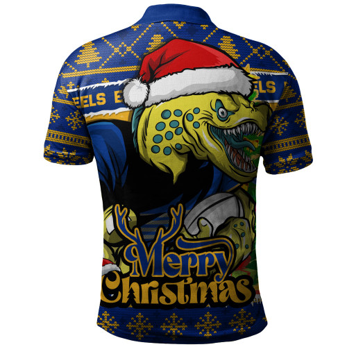 Parramatta Eels Polo Shirt Merry Christmas Game Day Knit Style Team Edition