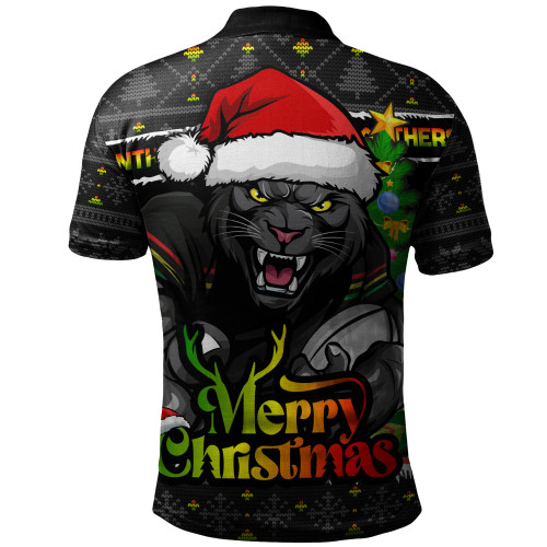 Penrith Panthers Polo Shirt Merry Christmas Game Day Knit Style Team Edition Penrith Panthers Polo Shirt Merry Christmas Game Day Knit Style Team Edition