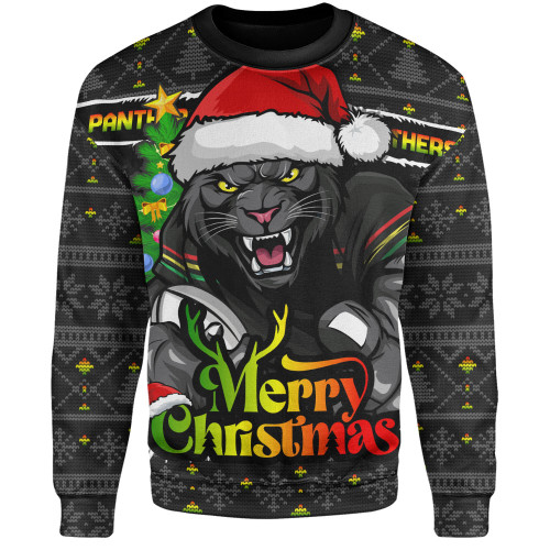 Penrith Panthers Sweatshirt Merry Christmas Game Day Knit Style Team Edition