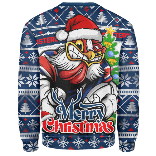 Sydney Roosters Sweatshirt Merry Christmas Game Day Knit Style Team Edition