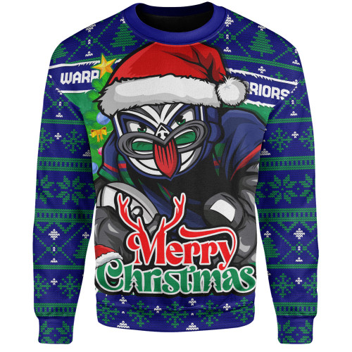 New Zealand Warriors Sweatshirt Merry Christmas Game Day Knit Style Team Edition