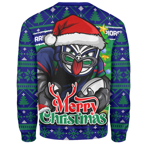 New Zealand Warriors Sweatshirt Merry Christmas Game Day Knit Style Team Edition