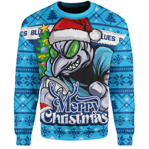 New South Wales Blues Sweatshirt Merry Christmas Game Day Knit Style Team Edition