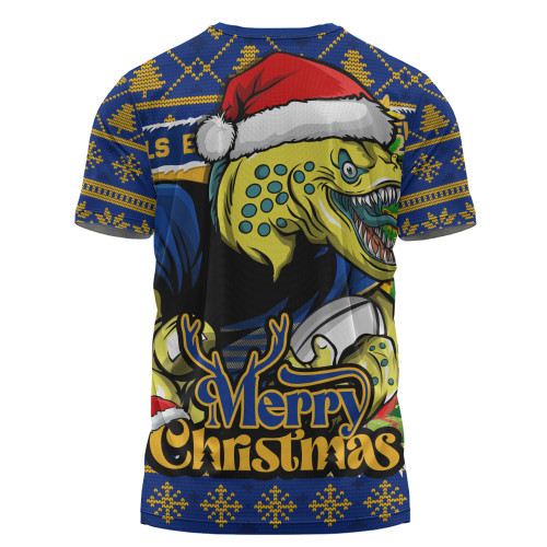 Parramatta Eels T-Shirt Merry Christmas Game Day Knit Style Team Edition