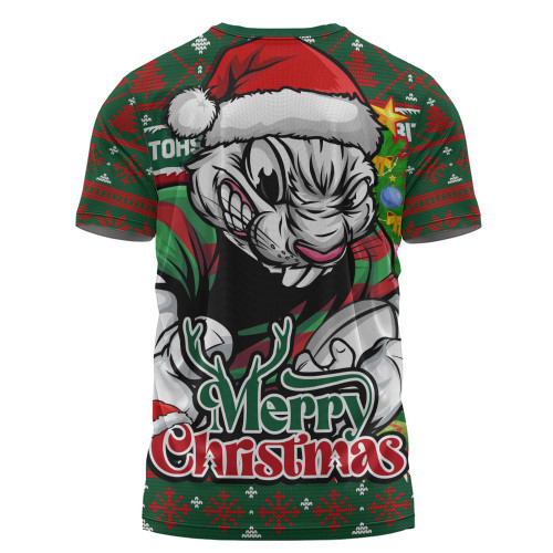 South Sydney Rabbitohs T-Shirt Merry Christmas Game Day Knit Style Team Edition South Sydney Rabbitohs T-Shirt Merry Christmas Game Day Knit Style Team Edition