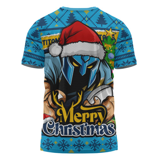 Gold Coast Titans T-Shirt Merry Christmas Game Day Knit Style Team Edition