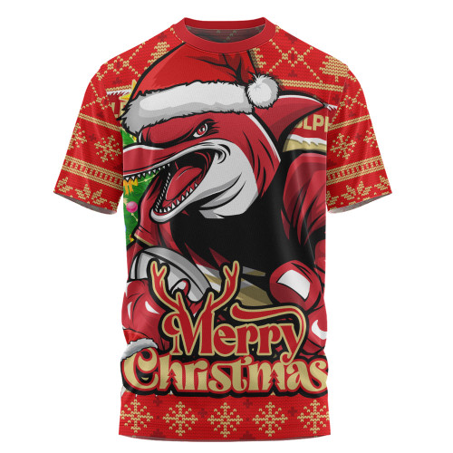 Redcliffe Dolphins T-Shirt Merry Christmas Game Day Knit Style Team Edition