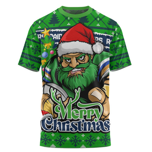 Canberra Raiders T-Shirt Merry Christmas Game Day Knit Style Team Edition