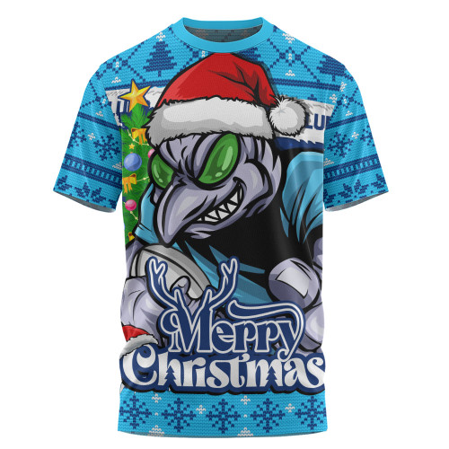 New South Wales Blues T-Shirt Merry Christmas Game Day Knit Style Team Edition