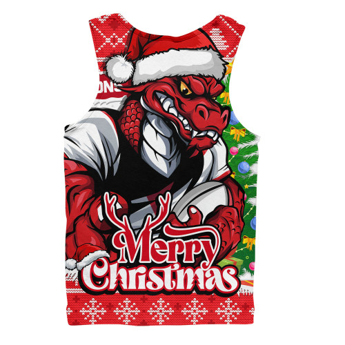 St. George Illawarra Dragons Men Singlet Merry Christmas Game Day Knit Style Team Edition