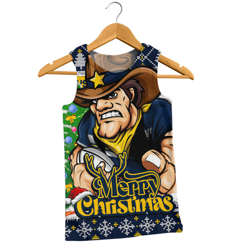 North Queensland Cowboys Men Singlet Merry Christmas Game Day Knit Style Team Edition North Queensland Cowboys Men Singlet Merry Christmas Game Day Knit Style Team Edition