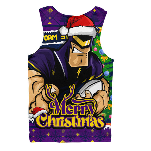 Melbourne Storm Men Singlet Merry Christmas Game Day Knit Style Team Edition