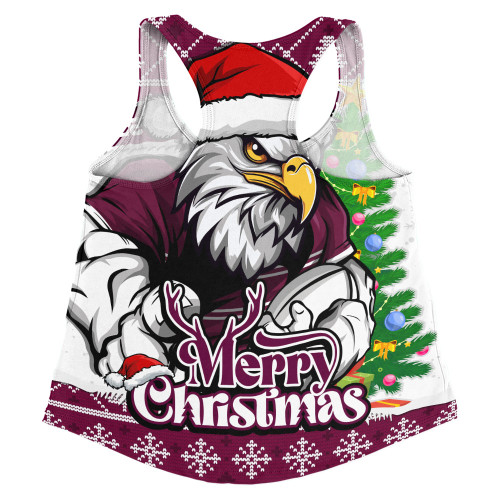 Manly Warringah Sea Eagles Women Racerback Singlet Merry Christmas Game Day Knit Style Team Edition
