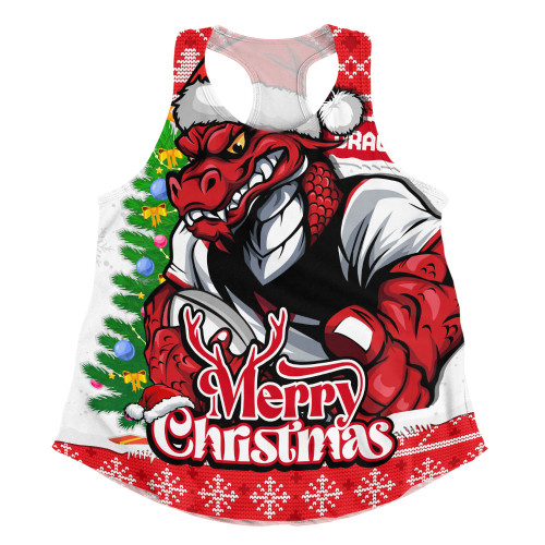 St. George Illawarra Dragons Women Racerback Singlet Merry Christmas Game Day Knit Style Team Edition