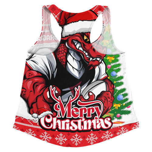 St. George Illawarra Dragons Women Racerback Singlet Merry Christmas Game Day Knit Style Team Edition