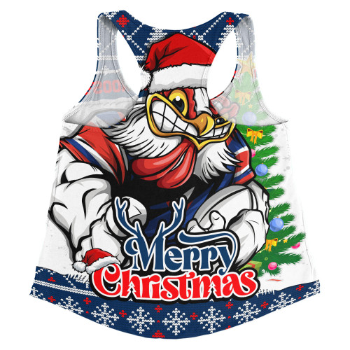 Sydney Roosters Women Racerback Singlet Merry Christmas Game Day Knit Style Team Edition