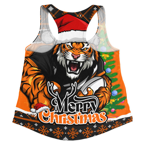 Wests Tigers Women Racerback Singlet Merry Christmas Game Day Knit Style Team Edition