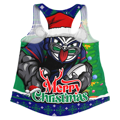 New Zealand Warriors Women Racerback Singlet Merry Christmas Game Day Knit Style Team Edition