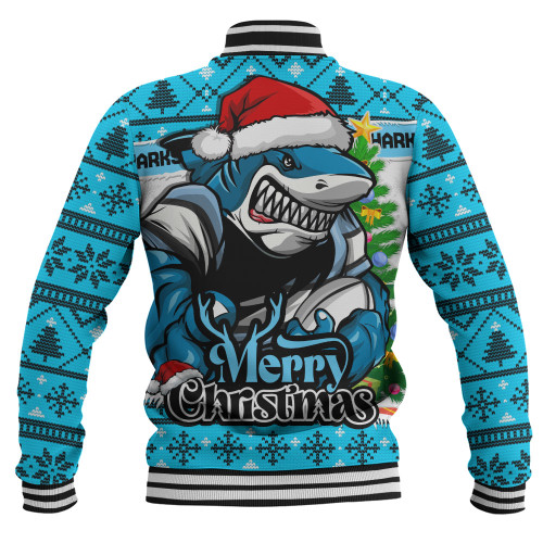 Cronulla-Sutherland Sharks Baseball Jacket Merry Christmas Game Day Knit Style Team Edition