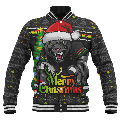 Penrith Panthers Baseball Jacket Merry Christmas Game Day Knit Style Team Edition